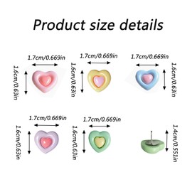 50 PCS Heart Push Pin Cute Heart Thumb Tacks for Pink Cork Board Office Home School Bulletin Board