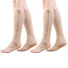 HYCOPROT Zipper Compression Socks for Women Men 2 Pairs Open