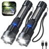 Cinlinso Flashlight High Lumens Rechargeable 2 Pack, 990000 Lumen Super
