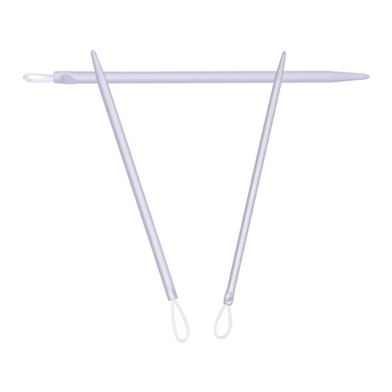 PZRT 3IN1 3 Sizes Big Eye Nylon Wire Knitting Needles