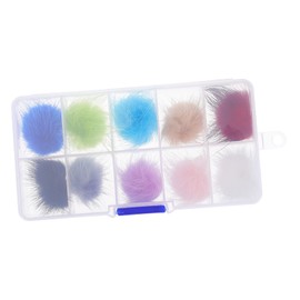 Minkissy 10pcs Detachable Nail Plush Fluffy Magnetic Manicure Accessories for Creative Nail Art Easy to Use and Remove for Beginners and Professionals