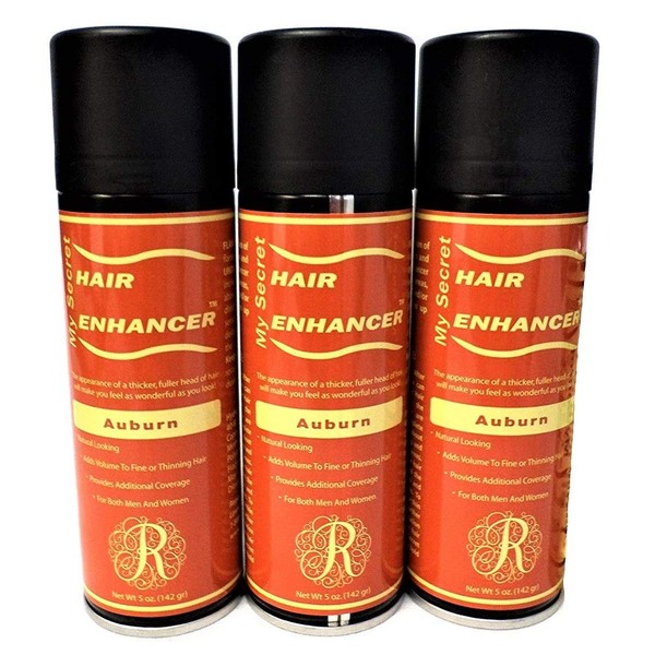 My Secret Hair Enhancer Spray for Fine or Thinning Hair - Auburn 5 oz - 3 Cans