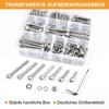 VIGRUE Pack of 238 M6 Cylinder Screws with Hexagon Socket