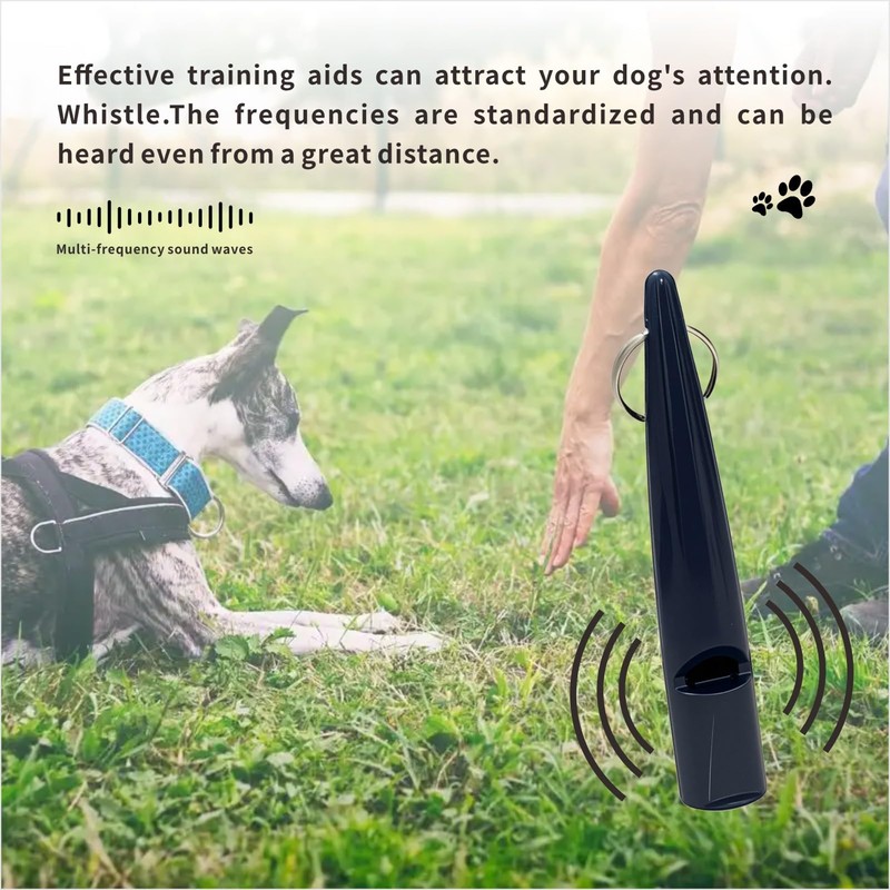 wilcractk Dog Whistle High Frequency Silent Plastic Black 1 Piece