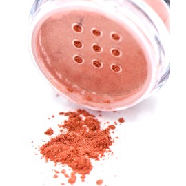 Pure Ziva Coral Reef Dark Peach Pink Loose Eyeshadow Powder Pigment, Single Glitter Mineral Dust Jar Pot, Talc & Paraben Free, No Animal Testing & Cruelty Free