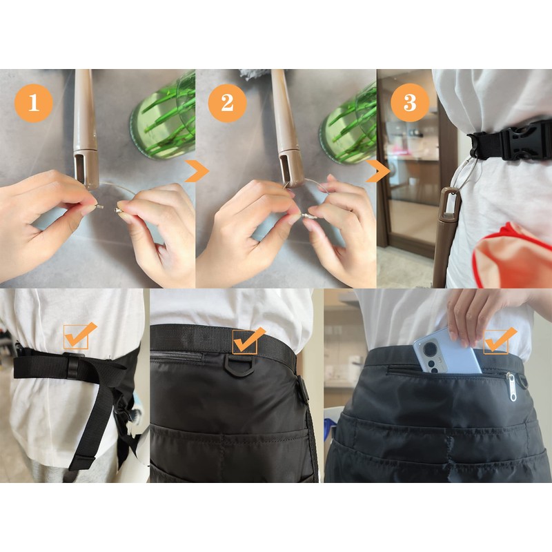Bafelia Waterproof Cleaning Apron with 7 Pockets, Cleaning Supplies for