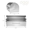 Oggi Stainless Steel Roll Top Bread Box for Kitchen Countertop