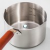 304 Stainless Steel Butter Warmer Pot 125ML Capacity Wooden Handle
