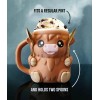 SWDesign Ferdinand Ice Cream Pint Holder the Highland Cow with