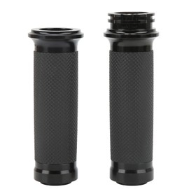 1 Pair 25mm Motocycle Handlebar Grips Black Comfortable Grasp Anodized Universal Rust Proof for Motorbike Bicycles