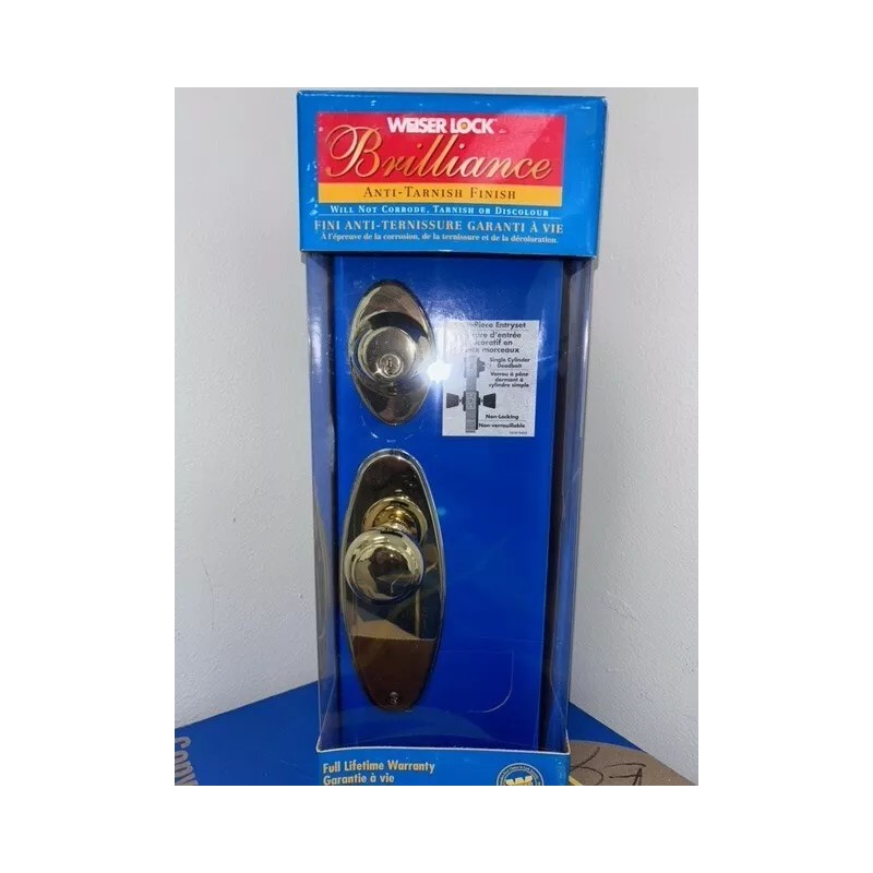 WEISER LOCK ENTRYSET DOOR KNOB AND DEADBOLT SET