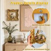 Rabbit Wall Decor with Gold Frame, Baroque Resin Bunny Wall