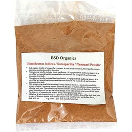 BSD Organics Herby Powder of Nannari/Sarsaparilla/Sugandhi (50 Gram/1.7 Ounce).