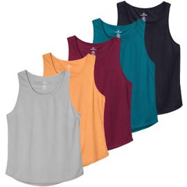 Men's Mesh Tank Top Quick Dry Dri Fit Sleeveless Active Muscle Shirts Tee Tops Basketball Beach Gym Shirt Men Workout Running Fitness Athletic Bodybuilding Undershirt - Pack of 5, Set 7, XXL