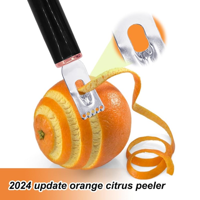 Channel Knife, 2 in 1 Lemon Peeler Zester Cocktail Garnish