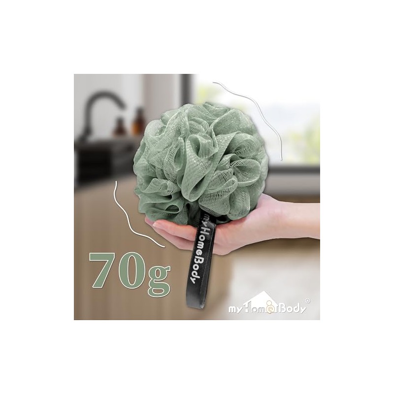 Esponja grande de lufa de 70 g, estropajo corporal, esponja