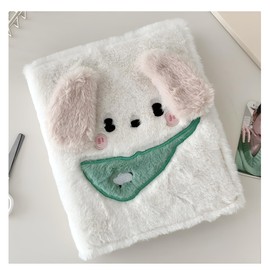 Sticker Book a6 Binder Fluffy Cute Animal Design 6 Holes Seal Binder Refillable Seal Storage for Girls Perfect Gift with 20 Transparent Loose Leaf - Tummy Tuck