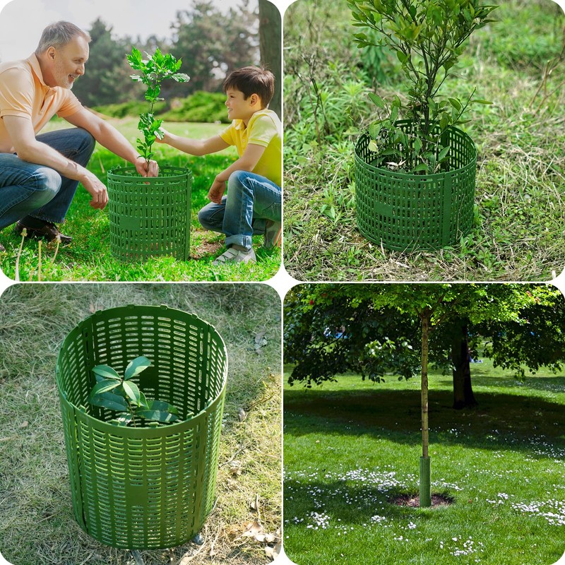 Omirome 10pcs Tree Trunk Protector, Tree Guards Trunk Protector with