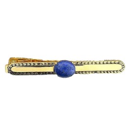 2 1/5 INCH 10x8 OVAL LAPIS LAZULI CAB TIE CLIP TIE BAREBS8164/8224