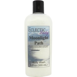 Eclectic Lady Liquid Pearl Body Wash - Moonlight Path Scent 3-in-1 Use For Bubble Bath, Hand Soap & Body Wash, Phthalate-Free Moonlight Path Fragrance, Handcrafted in USA (8 oz)