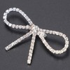 10Pcs Diamond Rhinestone Bow Glass Flash Brooch Claw Chain Suit