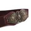 BlackButterfly Wide Elastic Stretch Vintage Antique Retro Buckle Belt (Dark