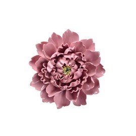 AMERRY 4.72" Peony Ceramic Flower Wall Art, Artificial 3D Flower Wall Art，Handmade 3D Wall Art Hanging Sculpture， Porcelain Flower Wall Décor for Home Office Decor (purplish red,Peony,4.72")