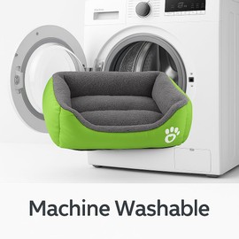 SIAM'S Dog and cat Bed,Mattress for Small,Medium & Large Washable,Non-Slip Bottom,Comfortable & Durable Design,Calming Bed,Anti-Anxiety Cuddler Warming, Soft Bed (Light Green, Large)