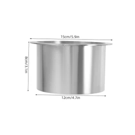 OHPHCALL Concealed Recessed Trash Bin Cover Stainless Steel Built Flap Garbage Can Lid for Desktop and Countertop Organization Easy Installation for Clean Workspaces