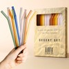 10 Pcs Reusable Glass Drinking Straws, Colorful and Durable Glass