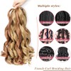 French Curl Braiding Hair 16 Inch 8 Packs Curly Braiding