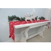 RAGGED ROSE Christmas Table Runner, Cotton, Red, 230 x 30