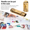 Vintage Needle Case Engraved Stereoscopic Pattern Stylish Sewing Needles Storage