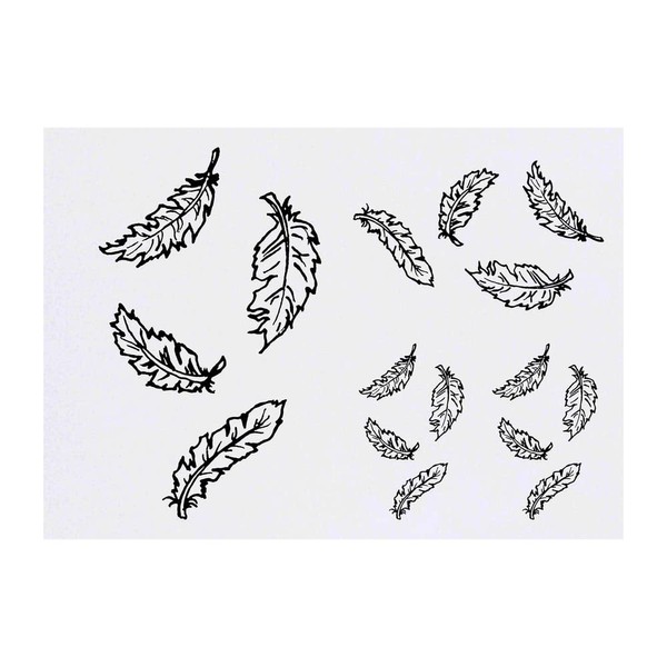 4 x 'Falling Feathers' Temporary Tattoos - Water Resistant, Skin-Safe,