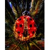 Solar Ladybug Outdoor Garden Statue,Hanging Waterproof LED Solar Lights Outdoor