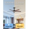 Ohniyou 48'' Ceiling Fans with Lights and Remote, 6 Speeds,