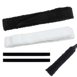 Garnirise Badminton Tennis Racket Grip Tape, 2pcs Badminton Squash Racket Grip Towel Anti Slip Grip Tape