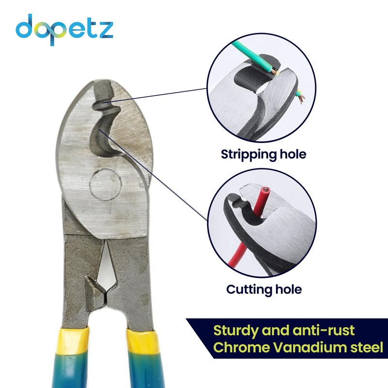 Dapetz ® 10 Cable Cutter Heavy Duty Wire Stripper Cutting
