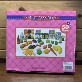 Farmer's Market New Children's Kitchen Pretend Play Food Set 50 Pieces Fruits Vegetables More