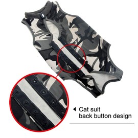oUUoNNo Cat Wound Surgery Recovery Suit for Abdominal Wounds or Skin Diseases, After Surgery Wear, Pajama Suit, E-Collar Alternative for Cats