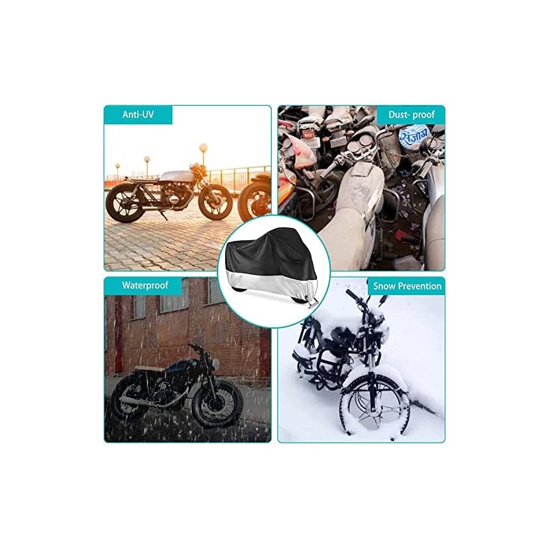 Funda para Moto Impermeable, 190T Tela Oxford Cubierta de Motocicleta