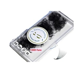 8D - 0.05 C and D Curl 1000 Premade volume fans loose Fans, Handmade eyelash extensions supplies Russian volume lash promade fan (8D - 0.05 - Curl C, 14mm)