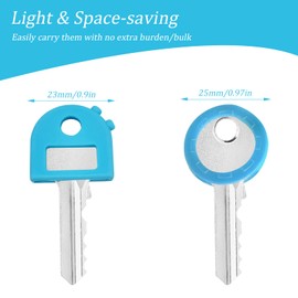 ExcellaElite Key Covers Caps 8 PCS Easily Identifiable Key Covers Tagged Key Caps Key Cover Key Coloured Caps Key Covers for House Keys Comes with 8 Key Rings Suitable for Home or Office (8 Colors)