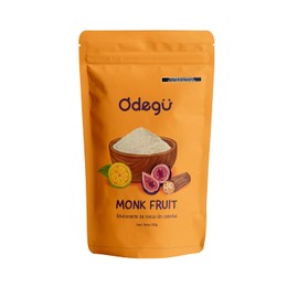 Odegü Monk Fruit 200g, Endulzante Natural Fruto del Monje, Sin Calorías, Sin Eritritol, Mezcla Con Alulosa, 2x Potencia Dulzor (200g)