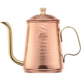 Kalita Kalita Copper Coffee Pot, 20.3 fl oz (600 ml), Nozzle, Direct Flame, Made in Japan, Cu Kettle 600 #52260 Drip Pot, Kettle, Coffee Maker, Yakan, Server, Barley Tea, White Water, Retro, Cute
