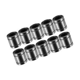 Partuto LM8SUU 8x15x17mm Linear Ball Bearings Silver Tone - 10 Pcs Replacement
