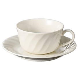 Mino Ware 74760234 Cup Saucer, Commercial Use, Made in Japan, 5.6 x 0.8 inches (14.3 x 2 cm), NB Threaded Tea Saucer
