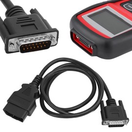 Acouto Cable de Diagnóstico OBDII para KW807 KW808 KW809 KW818 KW820, Adaptador de Prueba de Escáner de Goma ABS Premium, Prolonga la Vida útil del Automóvil, Fácil