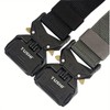 SANHIGHEND Men Tactical Belt,Quick Release Tactical Belt,Elastic Stretch 1.5" Web