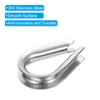 PATIKIL M3 50pcs Stainless Steel Thimble Wire Rope Thimble 3mm